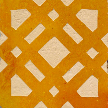 Mosaic House Moroccan tile Kenza 16 Chiseled Gold  chiseled field 